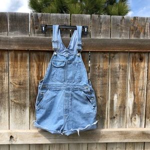 Vintage Gap Jean Overall Shorts